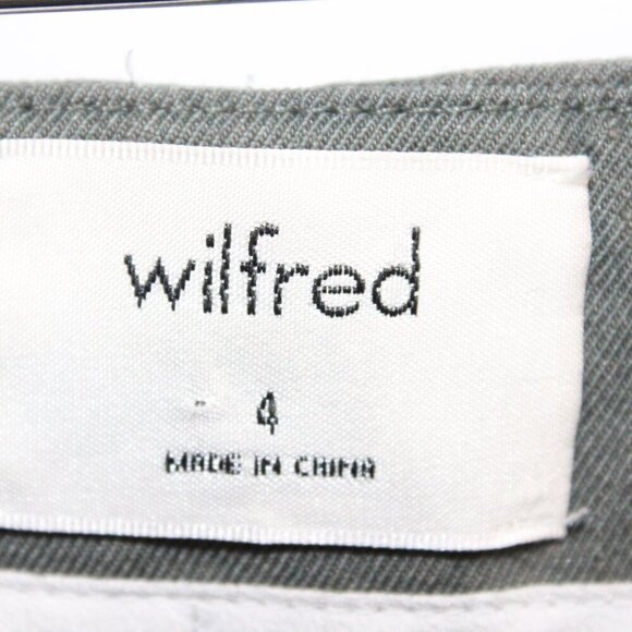 Aritzia Wilfred Free Linen Blend Slim Crop Pants Size 4 Green - Picture 3 of 3